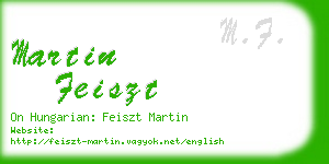 martin feiszt business card